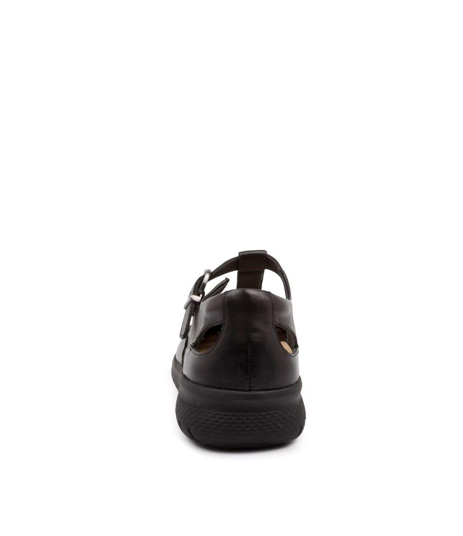 Black Ziera Skipper (Extra Wide, Adjustable Fit) Women Sneakers | Z-650943