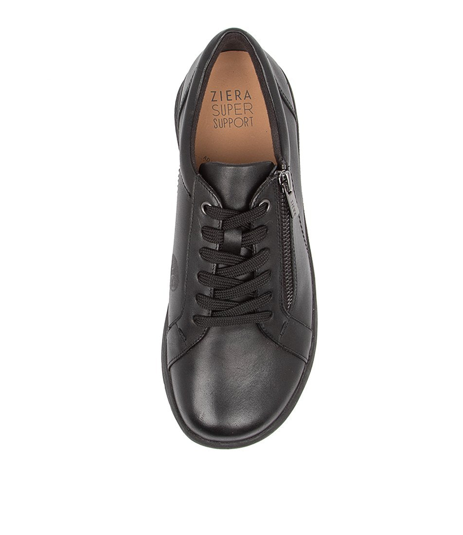 Black Ziera Solar (Extra Wide, Adjustable Fit) Women Sneakers | Z-130682